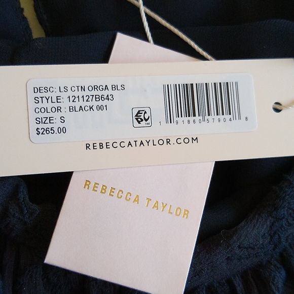 NWT Rebecca Taylor Selena off shoulder silk organza blouse 0 - Picture 11 of 13